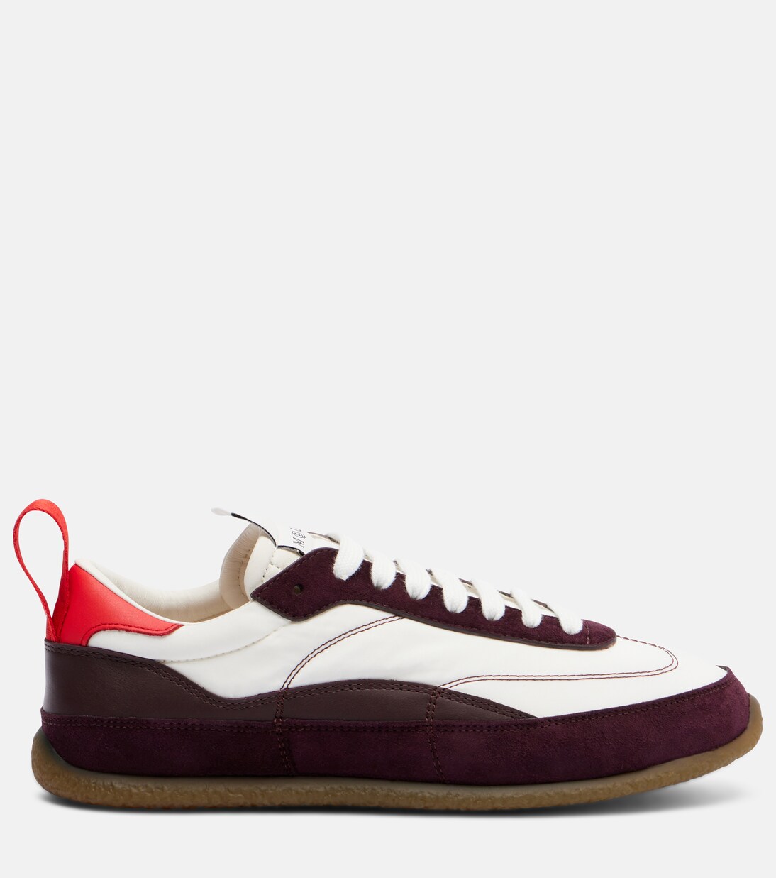 EC1 suede-trimmed leather sneakers | McQueen