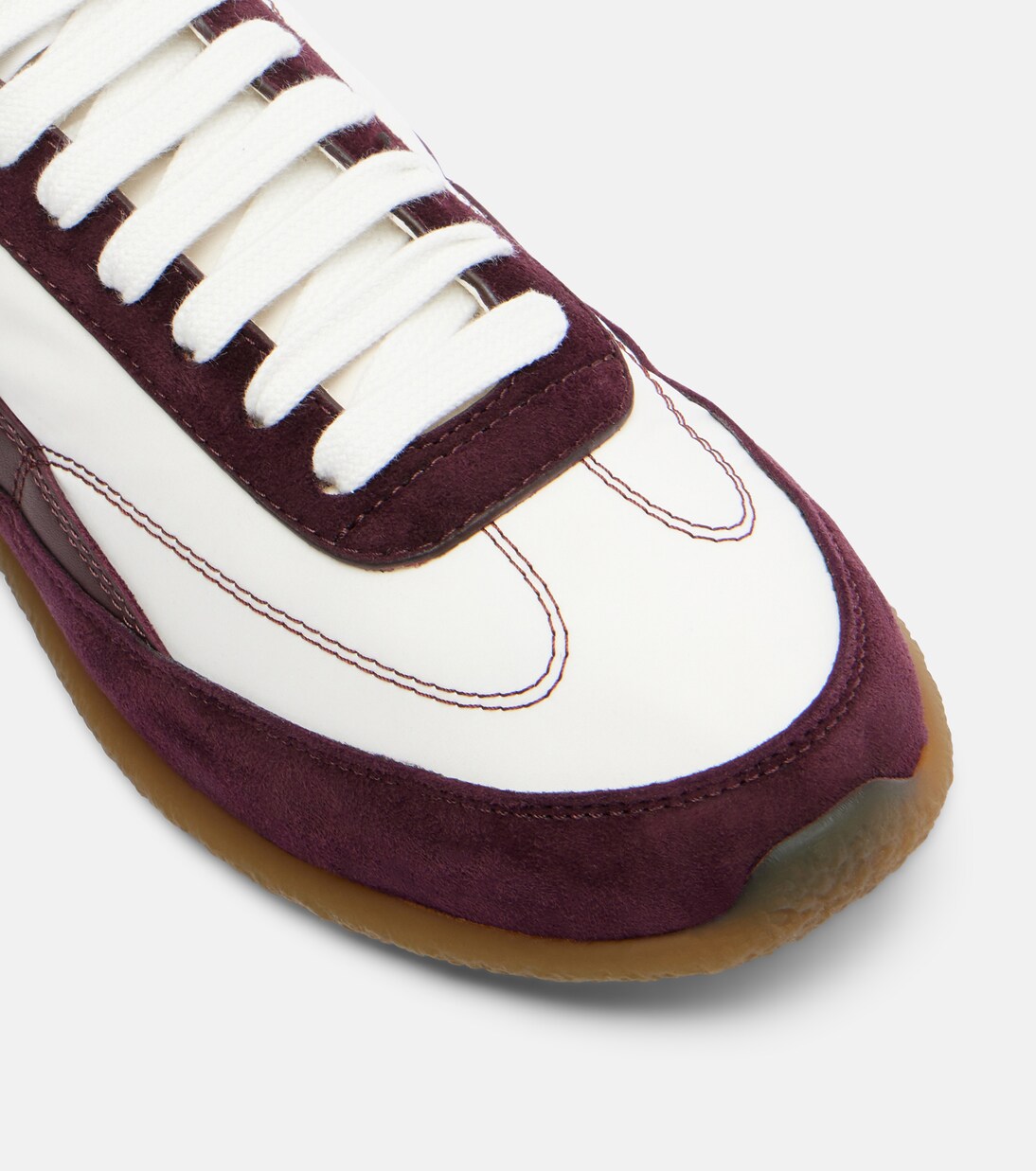 EC1 suede-trimmed leather sneakers | McQueen