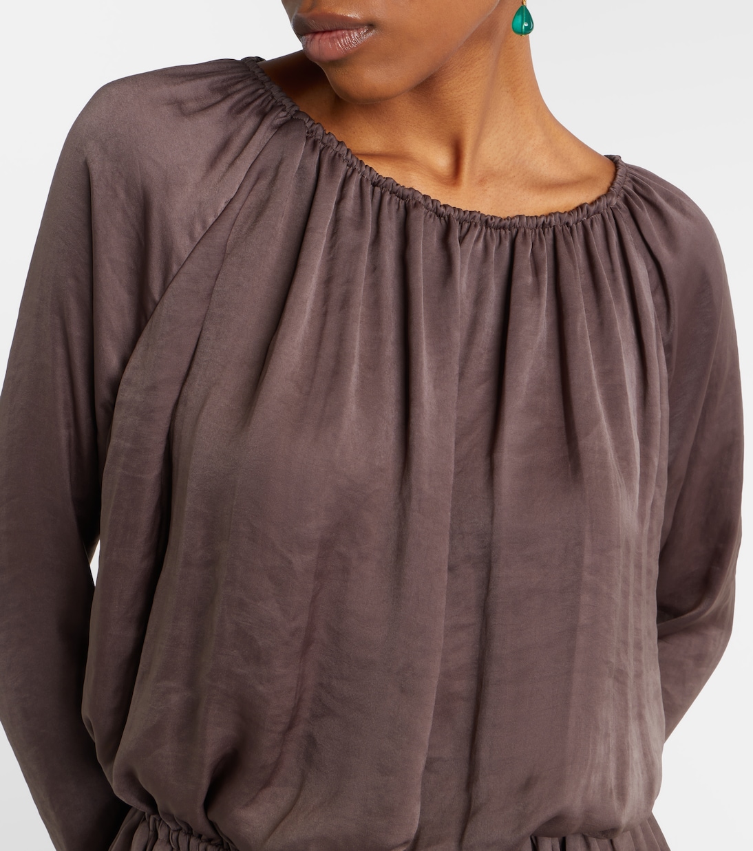 Draped taffeta minidress | Saint Laurent