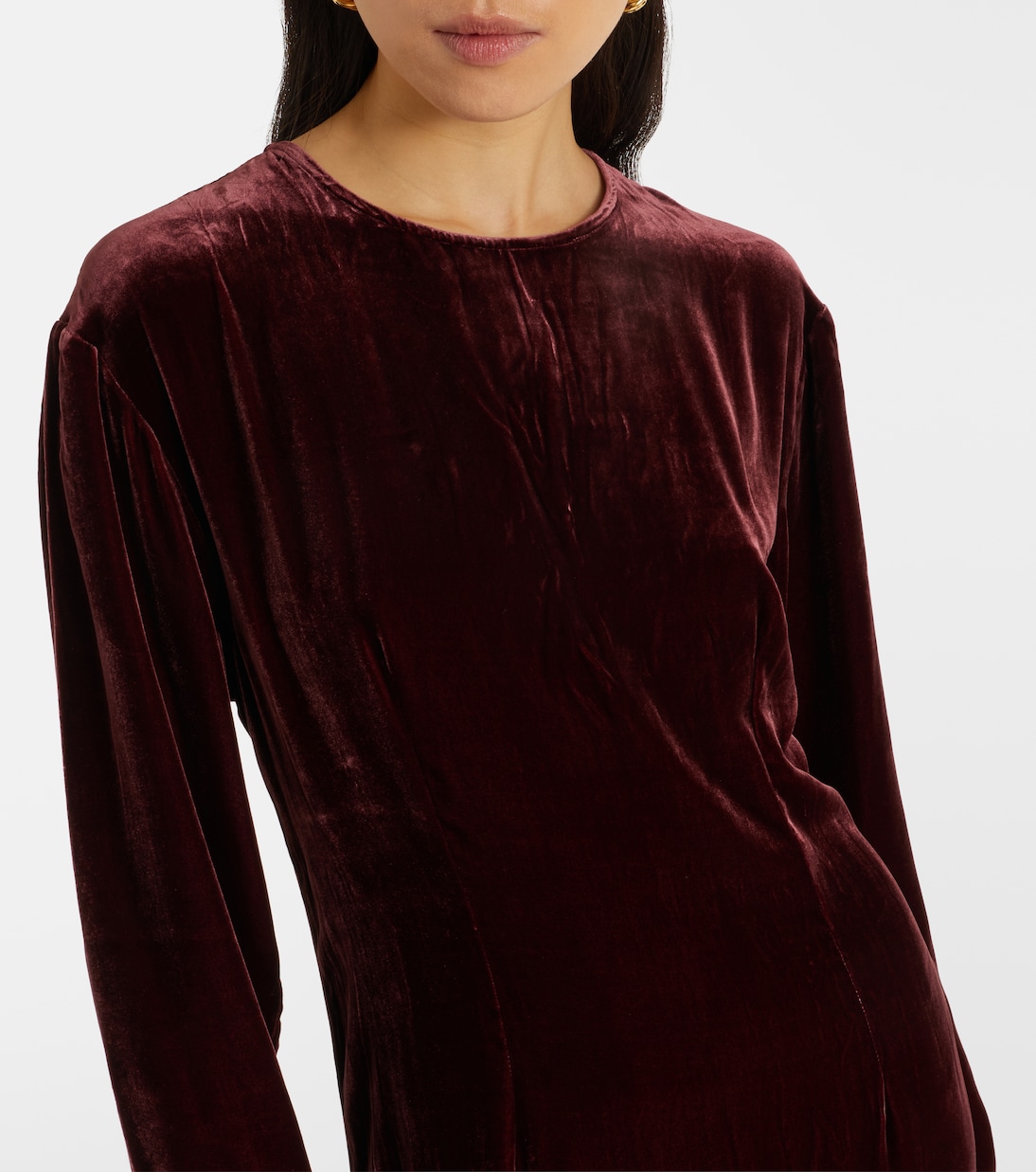 Jody velvet midi dress | Asceno