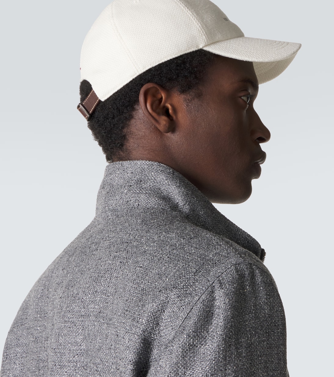 Casquette en soie, lin et laine à logo | Brunello Cucinelli