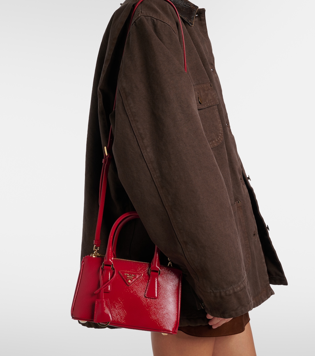 Prada Galleria Mini leather top-handle bag | Prada