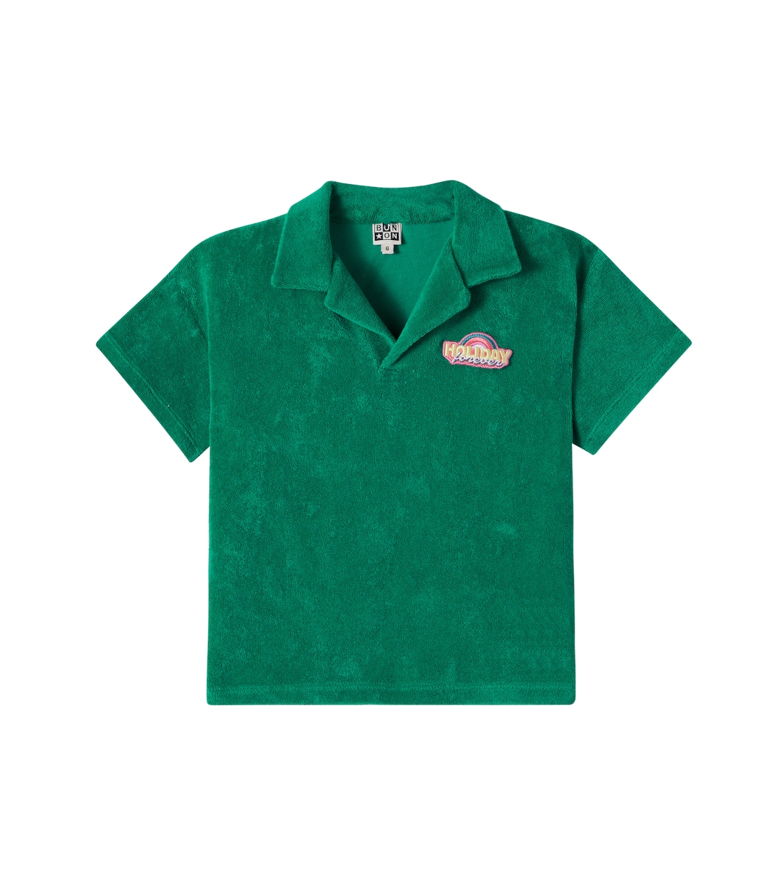 Embroidered cotton terry polo shirt | Bonton
