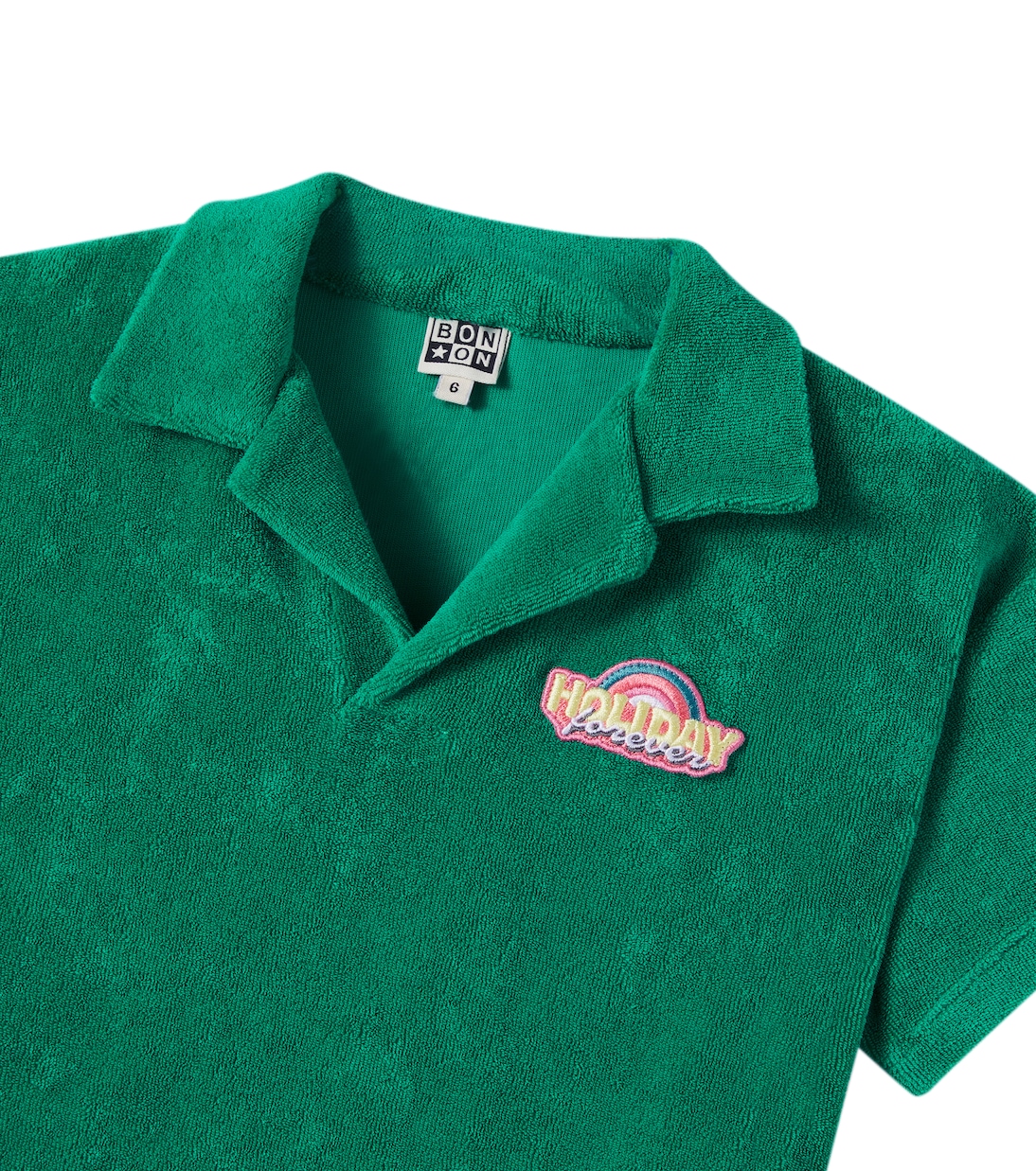 Embroidered cotton terry polo shirt | Bonton