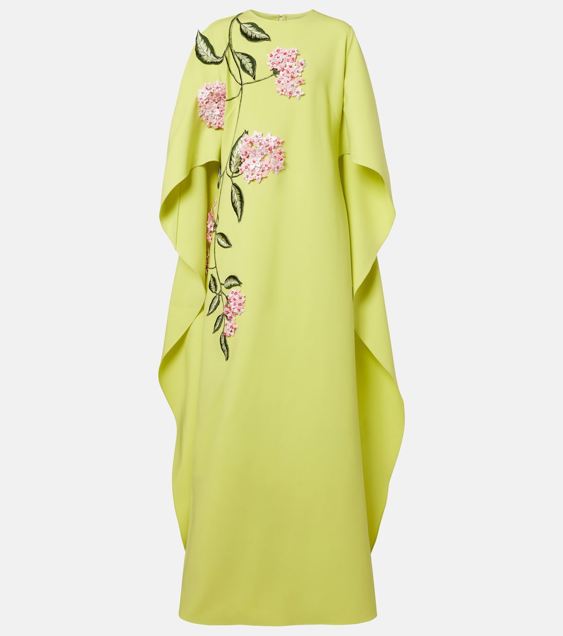 Vestido de fiesta Porcelain Flower en mezcla de lana | Oscar de la Renta