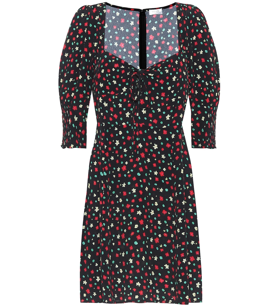 Vestido Larissa de crepé floral | Rixo