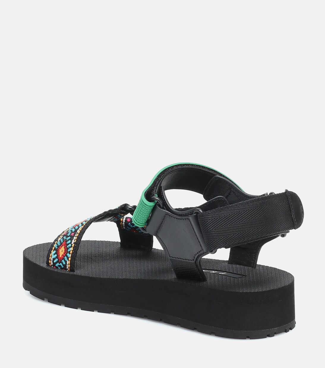 Nomad embroidered sandals | Prada