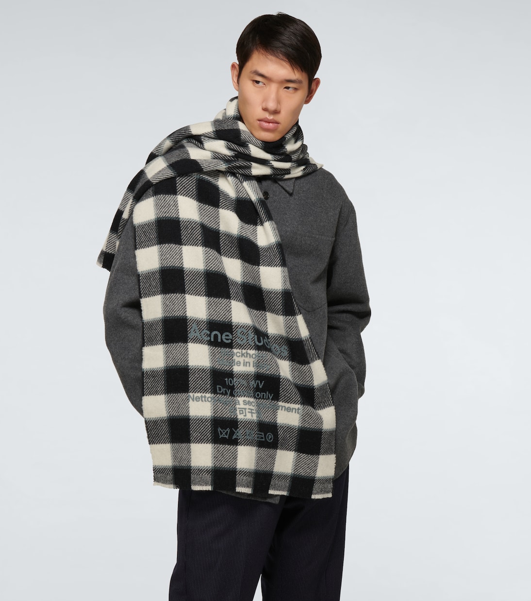 Checked wool scarf | Acne Studios
