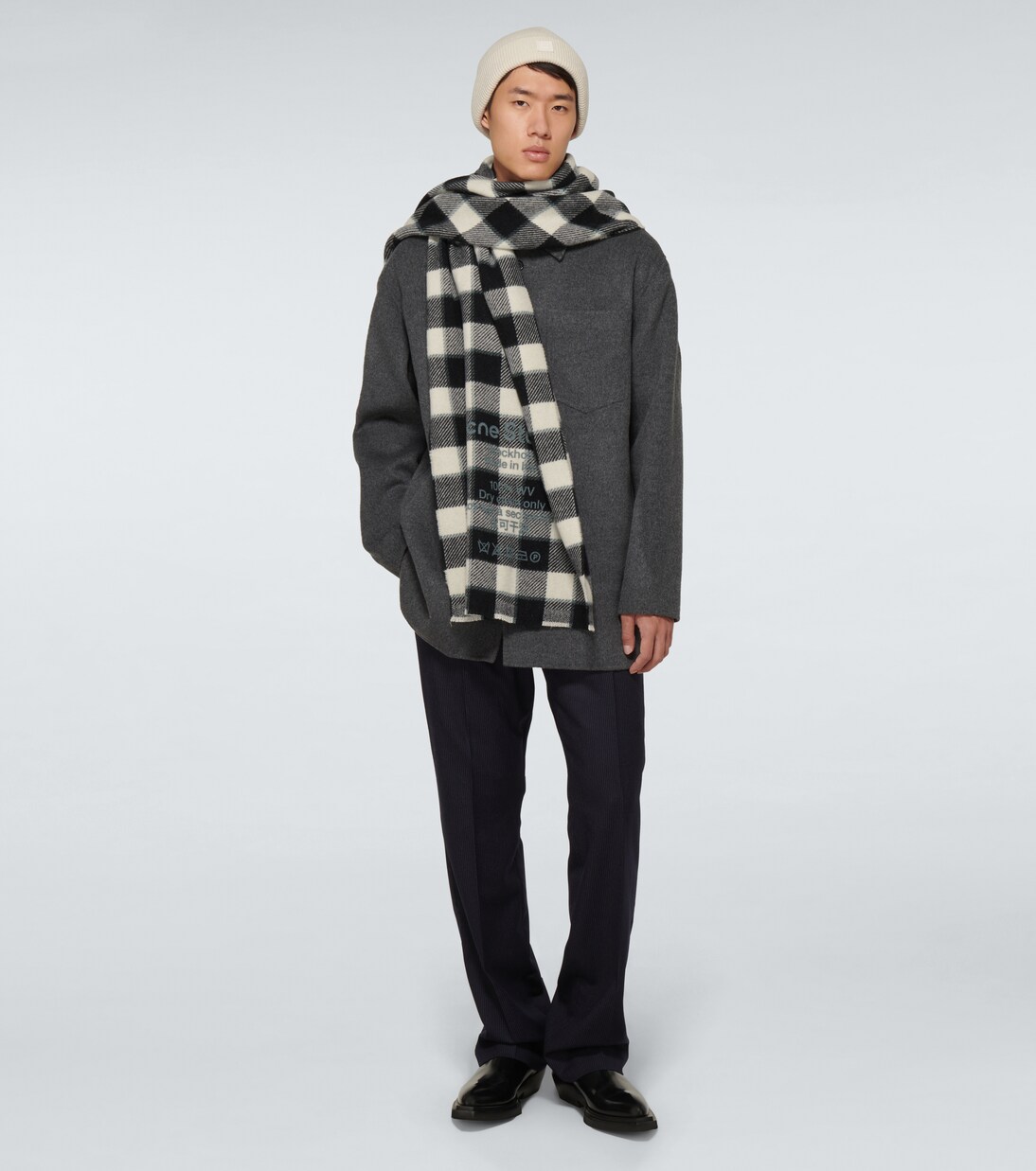Checked wool scarf | Acne Studios