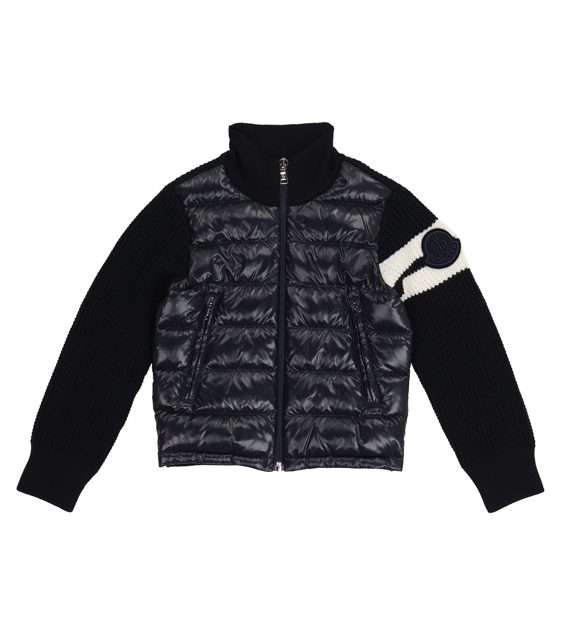 Quilted down and wool-blend cardigan | Moncler Enfant