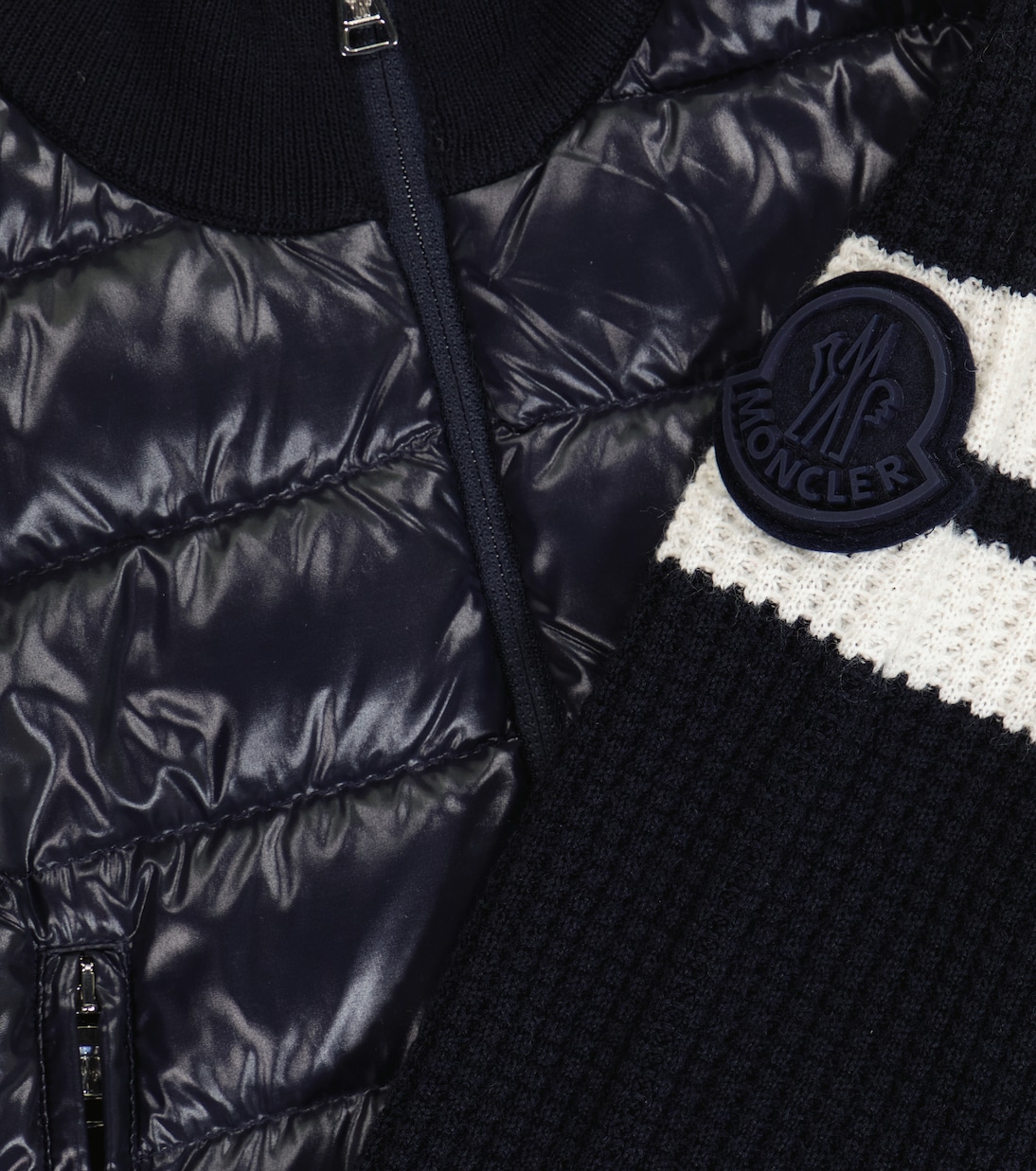 Quilted down and wool-blend cardigan | Moncler Enfant