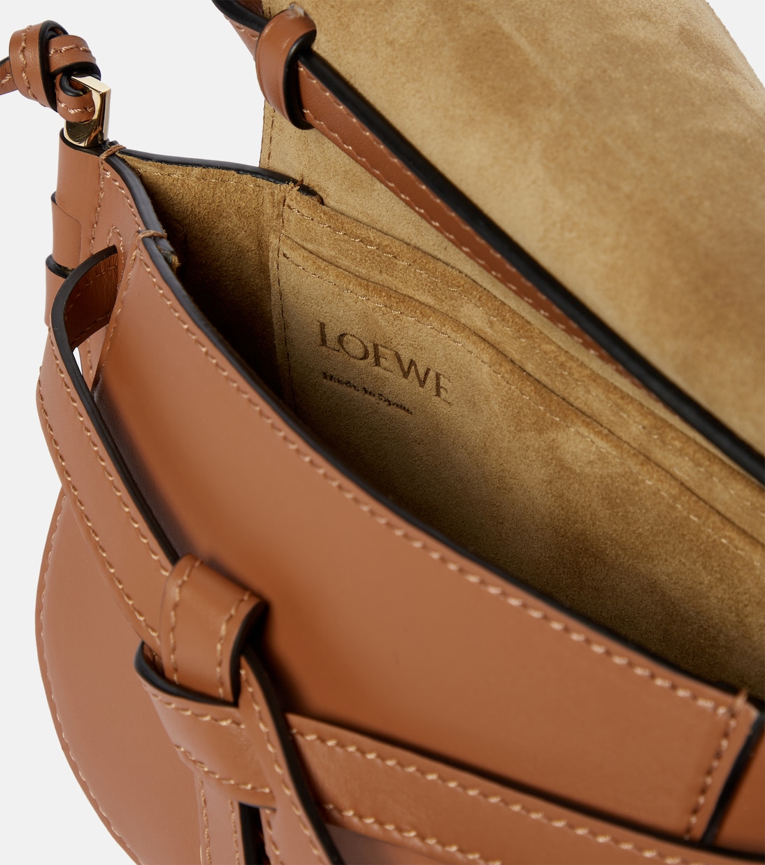Gate Dual Mini leather and jacquard shoulder bag | Loewe