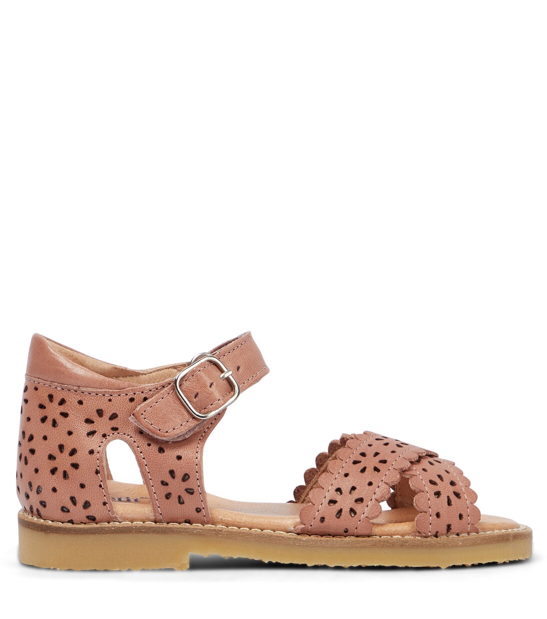 Scalloped leather sandals | Petit Nord
