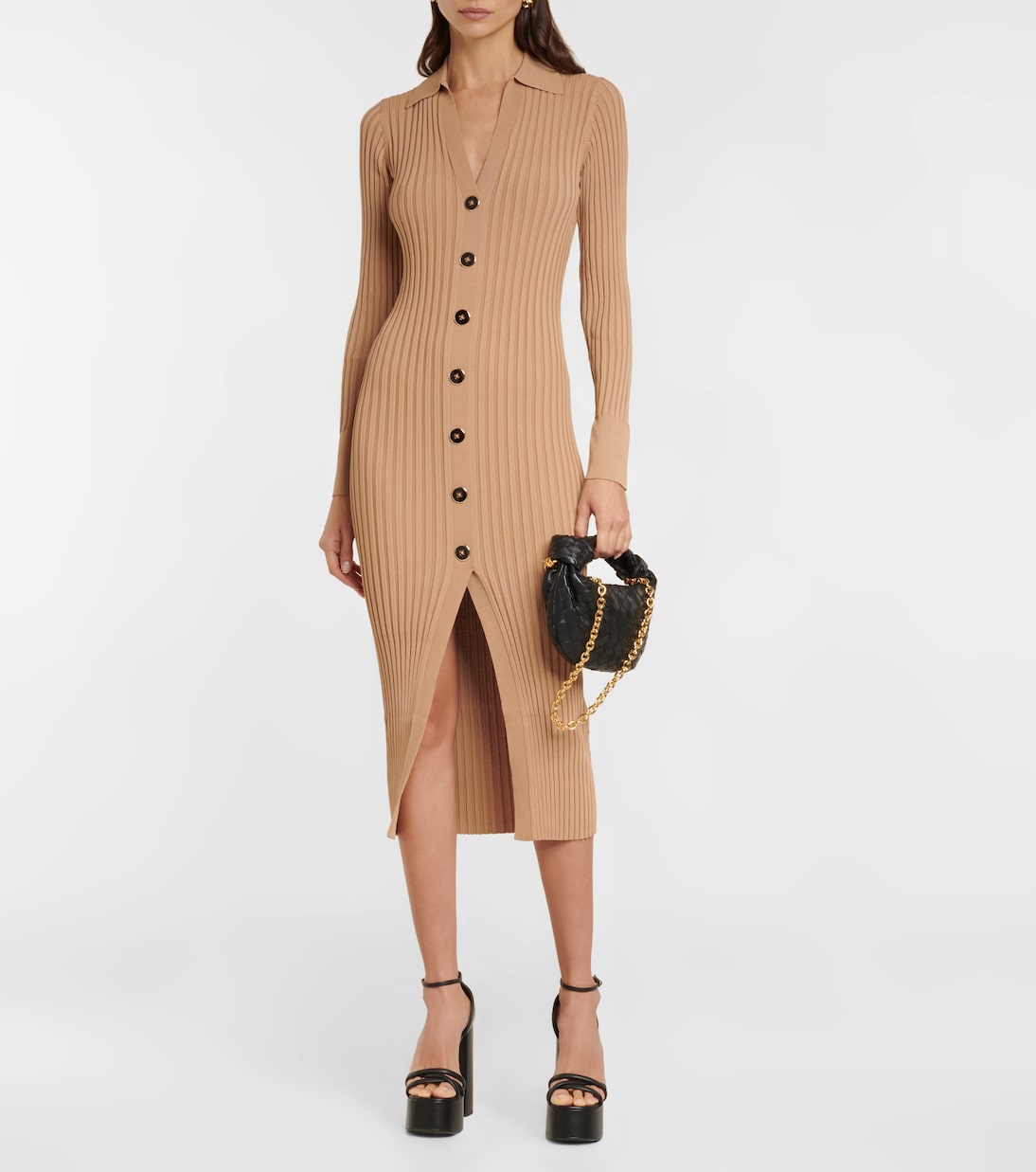 Leigh ribbed-knit midi dress | Rebecca Vallance