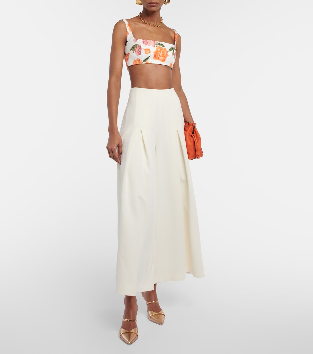 Kerrigan floral taffeta faille crop top | Emilia Wickstead