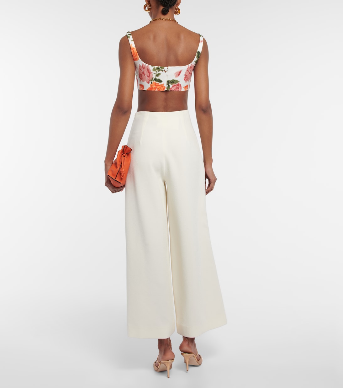 Kerrigan floral taffeta faille crop top | Emilia Wickstead