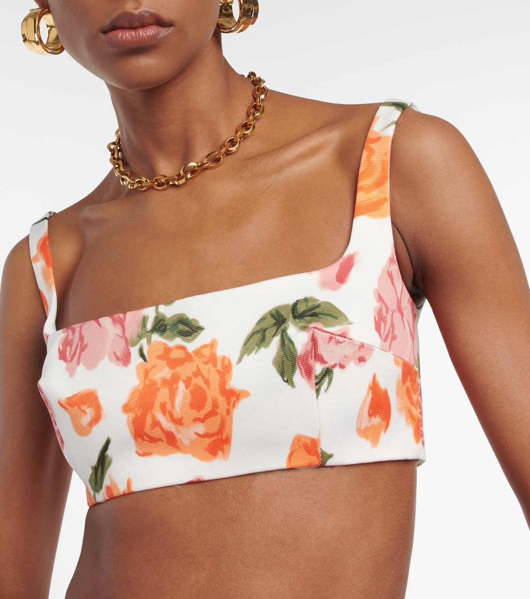 Kerrigan floral taffeta faille crop top | Emilia Wickstead