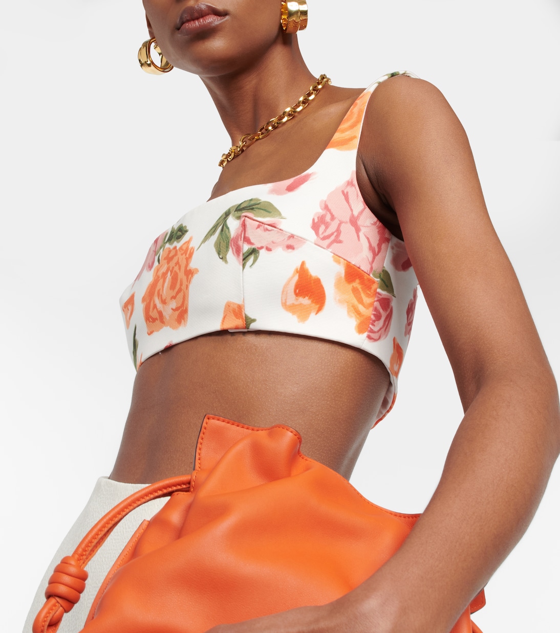 Kerrigan floral taffeta faille crop top | Emilia Wickstead