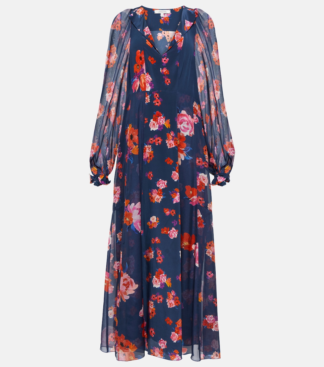 Floral Freedom silk crêpe de chine midi dress | Dorothee Schumacher