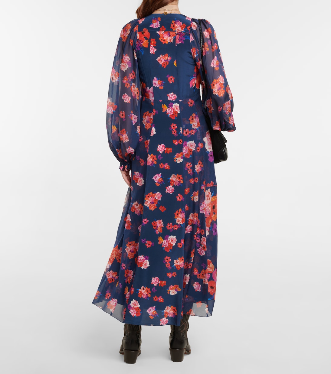 Floral Freedom silk crêpe de chine midi dress | Dorothee Schumacher