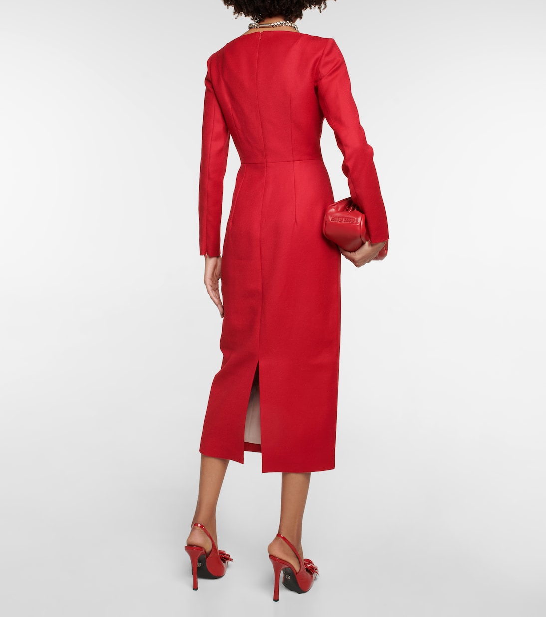 Jenna wool flannel midi dress | Emilia Wickstead