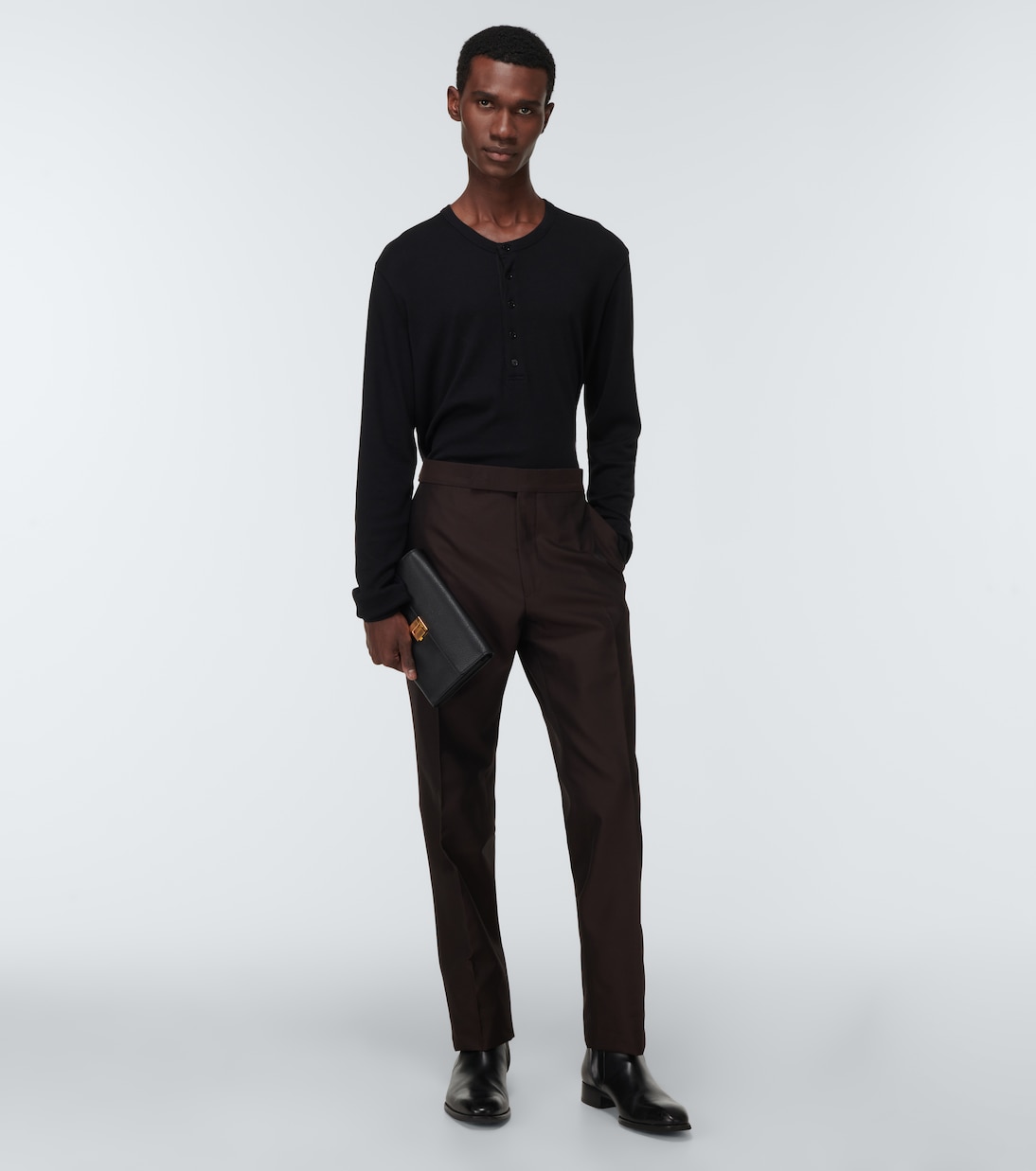 Top Henley en coton mélangé | Tom Ford