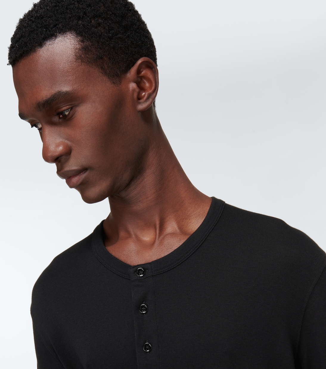 Top Henley en coton mélangé | Tom Ford
