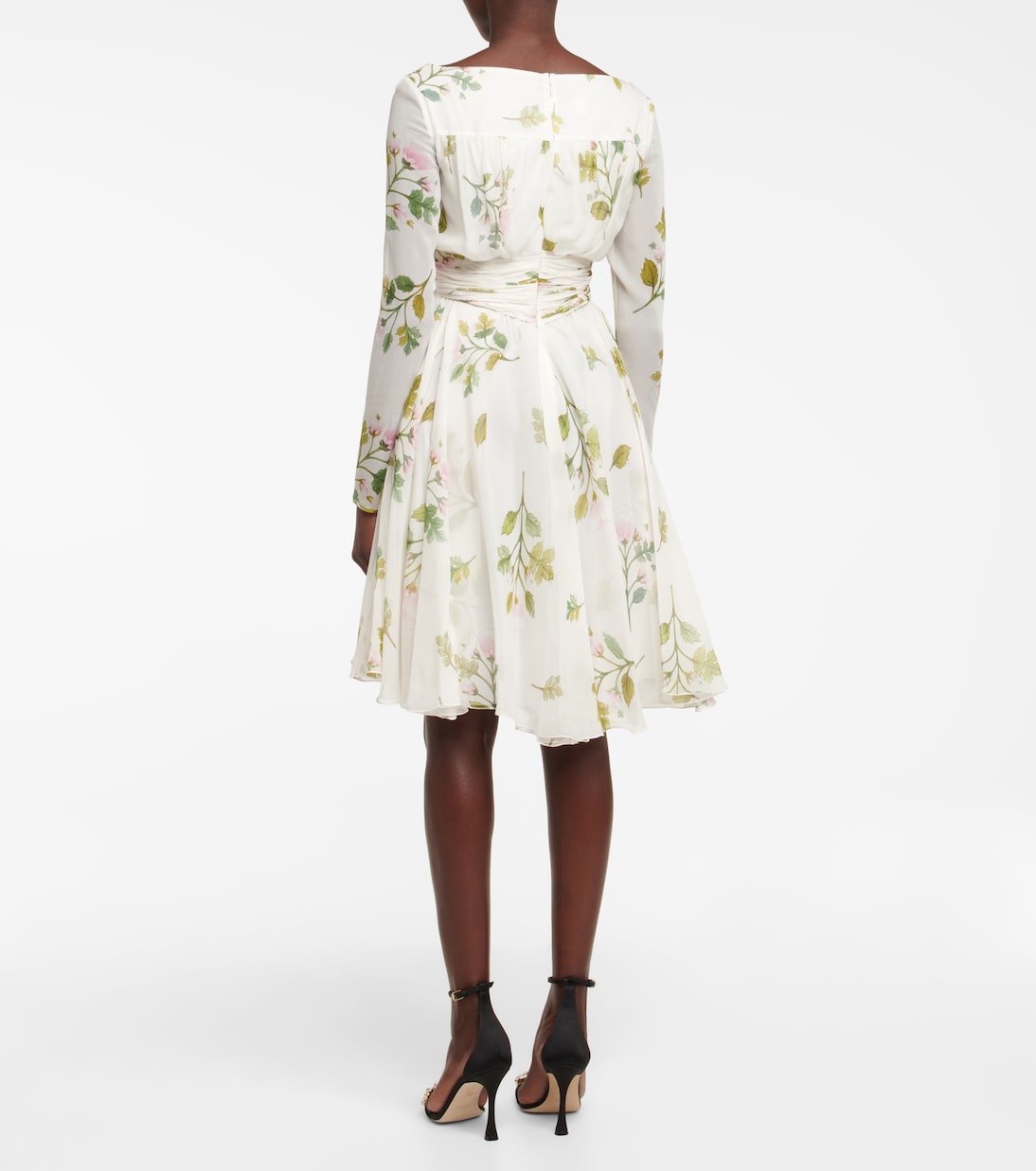 Twisted floral silk georgette minidress | Giambattista Valli