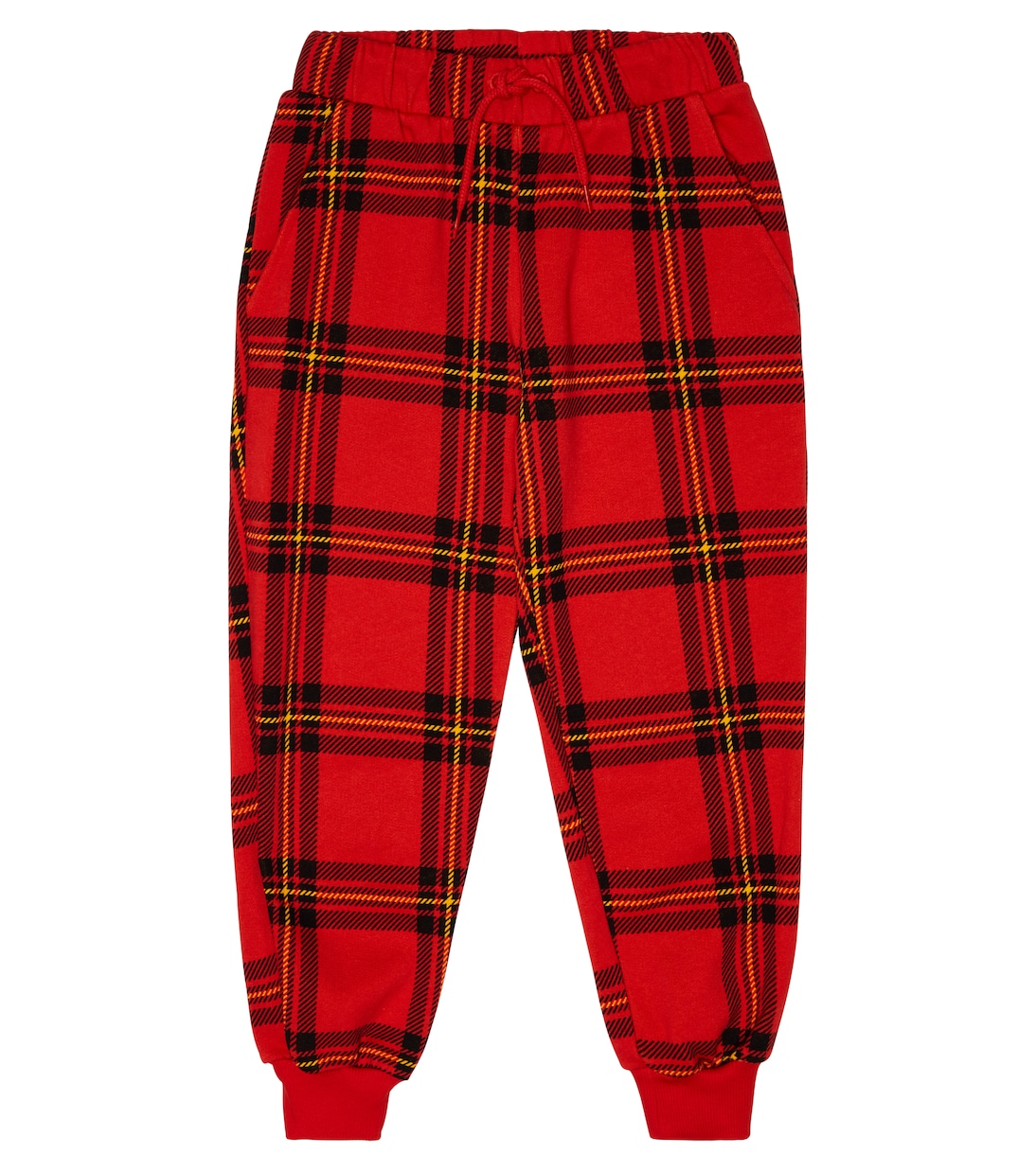Checked cotton sweatpants | Mini Rodini
