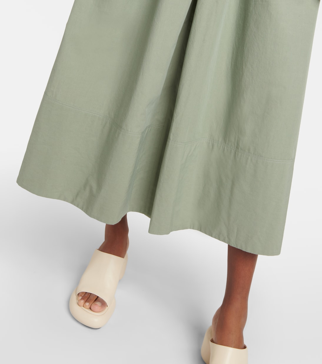 Drawstring cotton poplin midi dress | Jil Sander