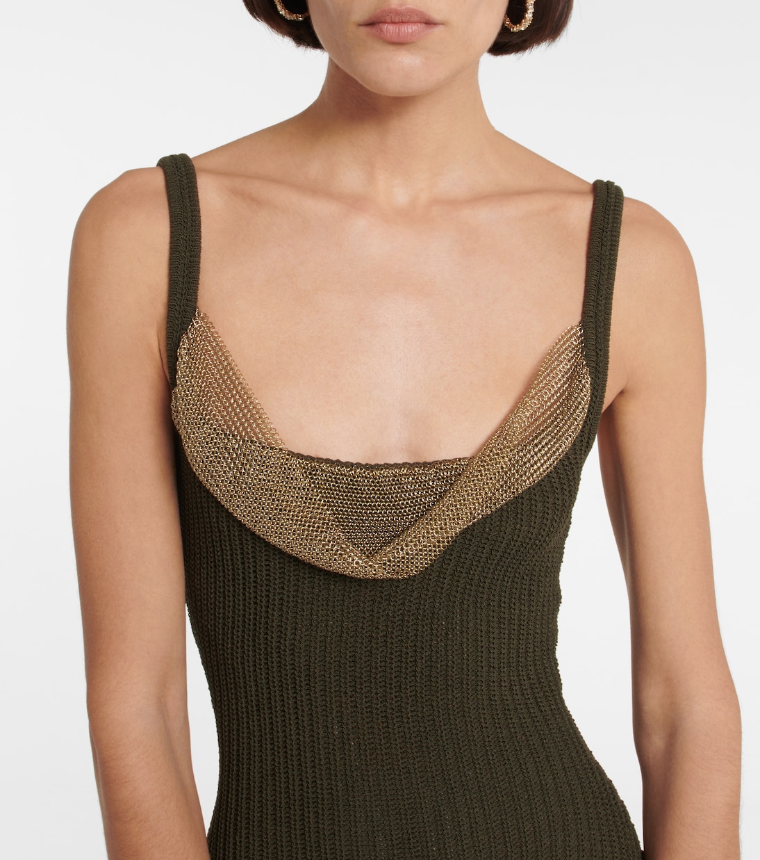 Mesome mesh-trimmed minidress | Aya Muse