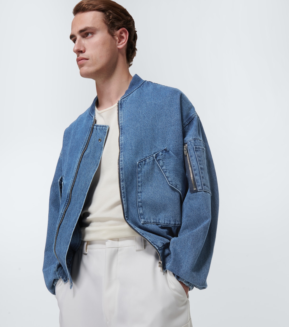 Chaqueta bomber Cade en denim | The Frankie Shop