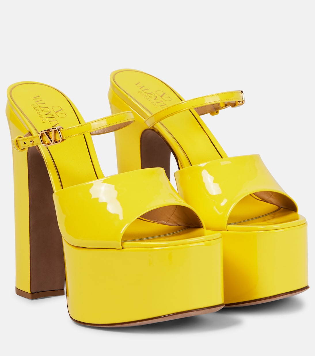 Mules Tan-Go 155 à plateau en cuir | Valentino Garavani