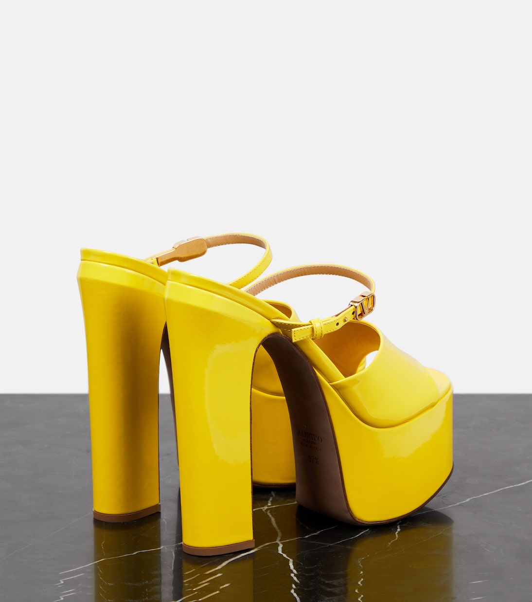 Mules Tan-Go 155 à plateau en cuir | Valentino Garavani