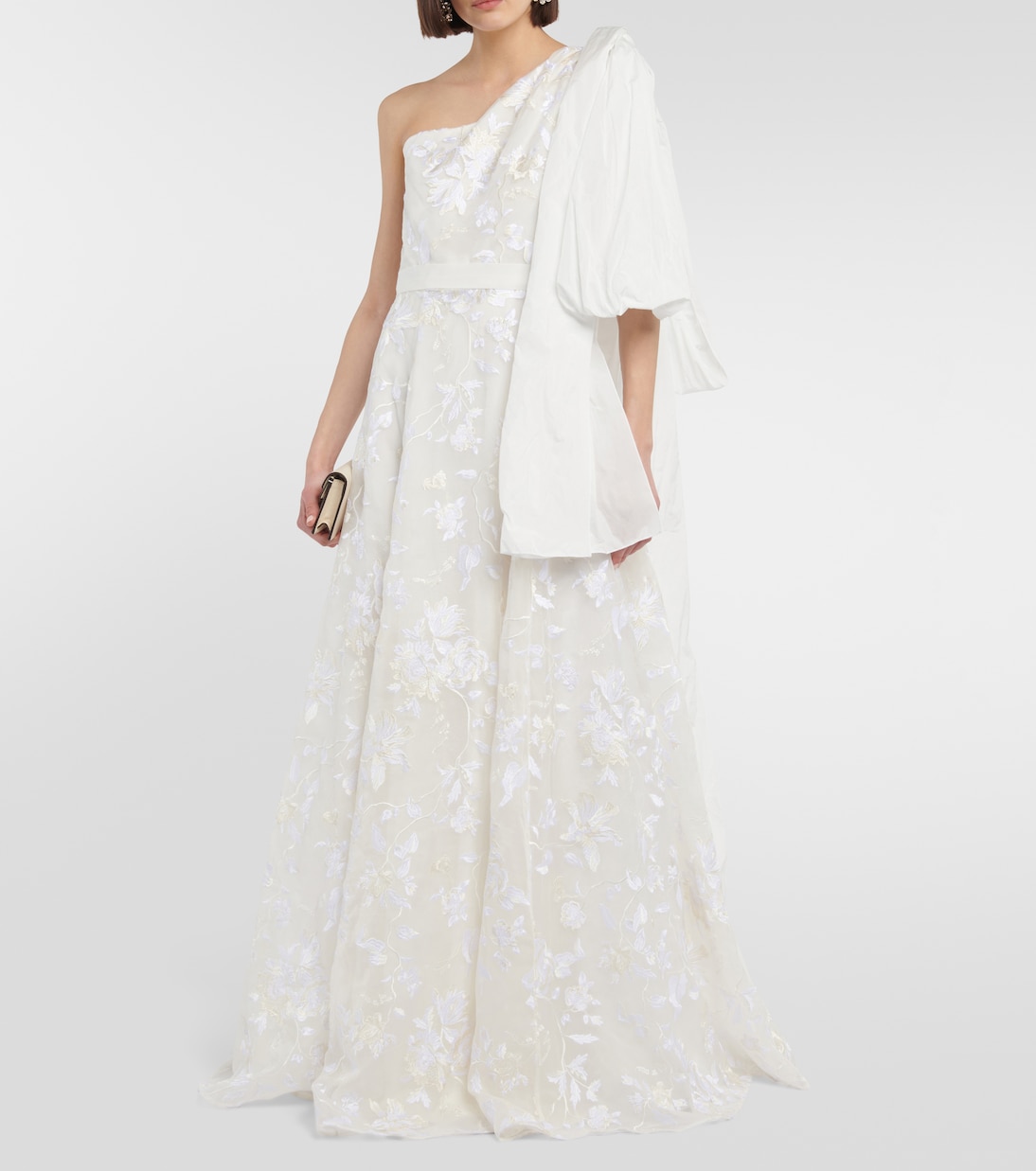 Robe de mariée longue Hanne brodée en soie | Erdem