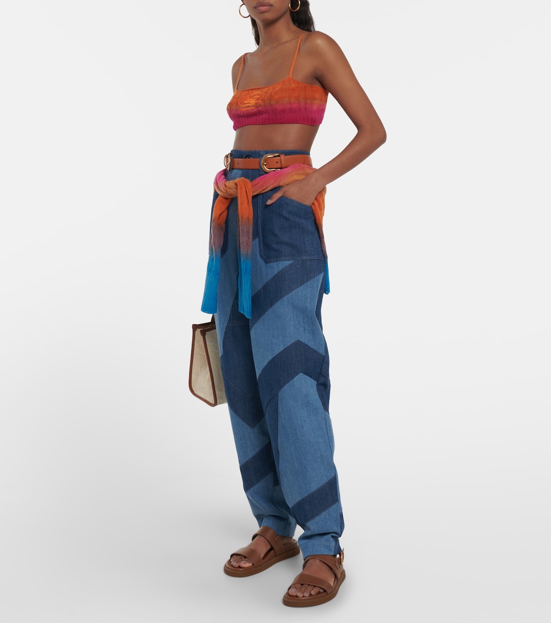Colorblocked wool bralette | Etro