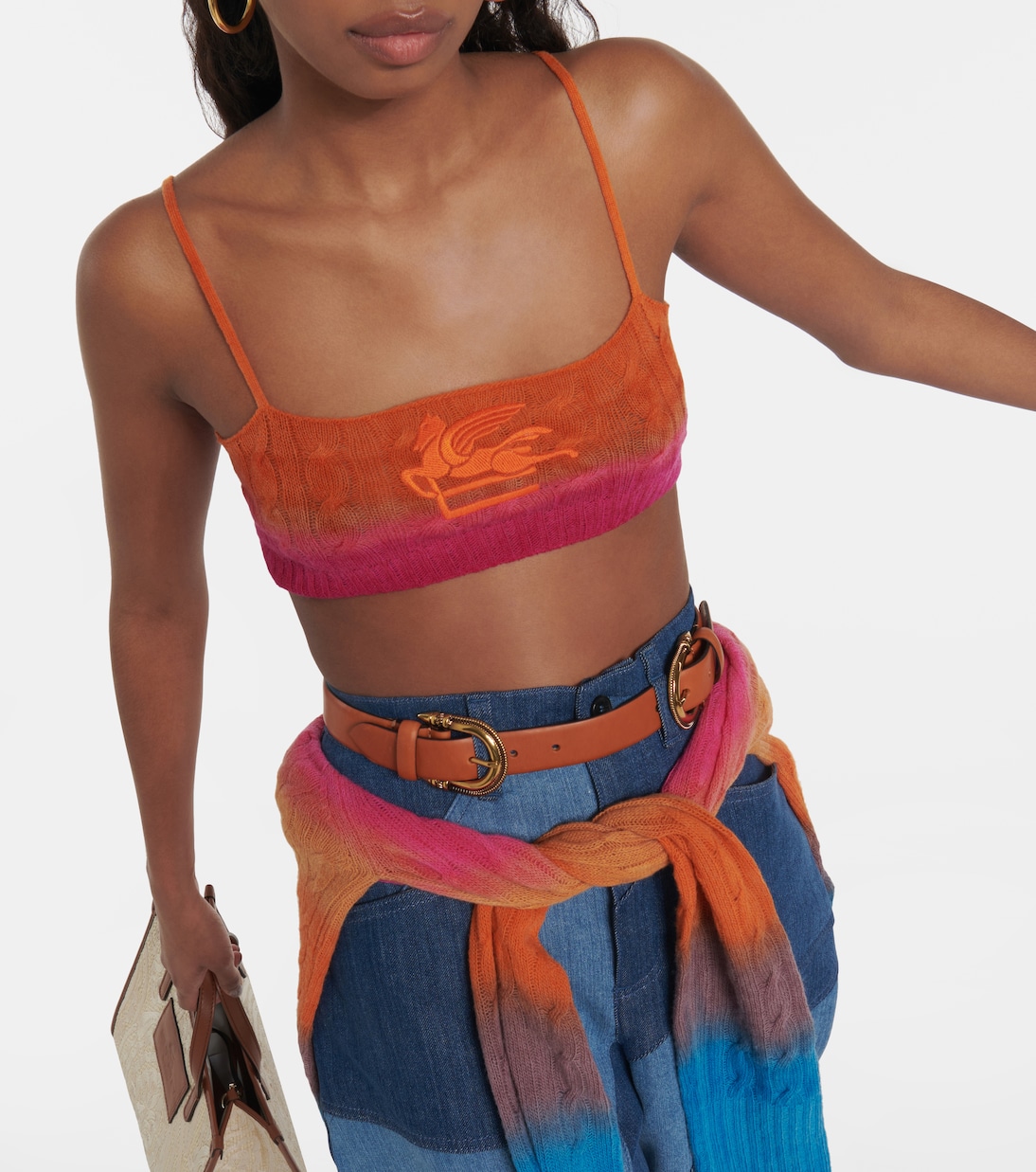 Colorblocked wool bralette | Etro