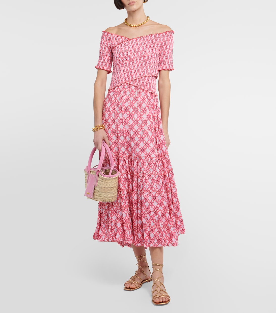 Abito midi Soledad con stampa | Poupette St Barth