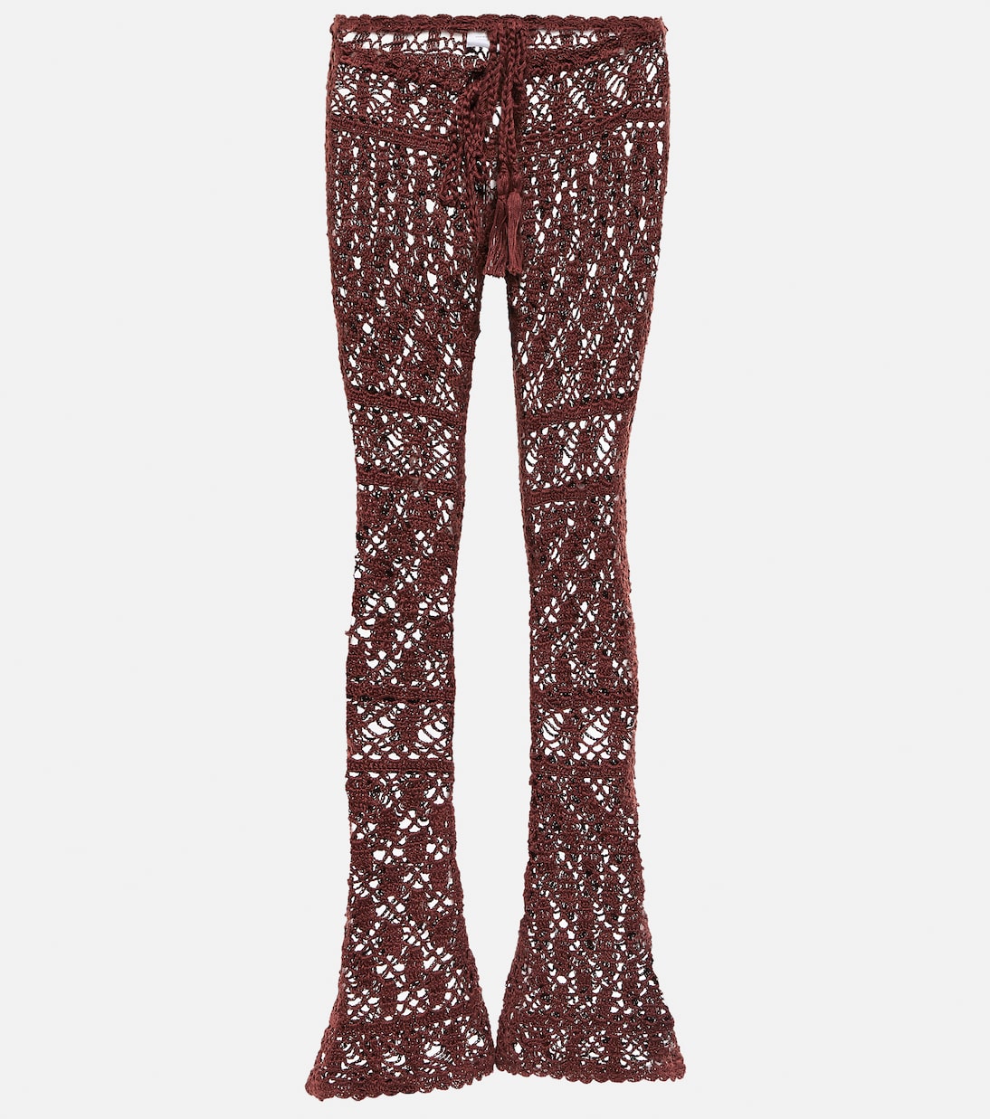 Mid-Rise-Hose aus Häkelstrick | Anna Kosturova