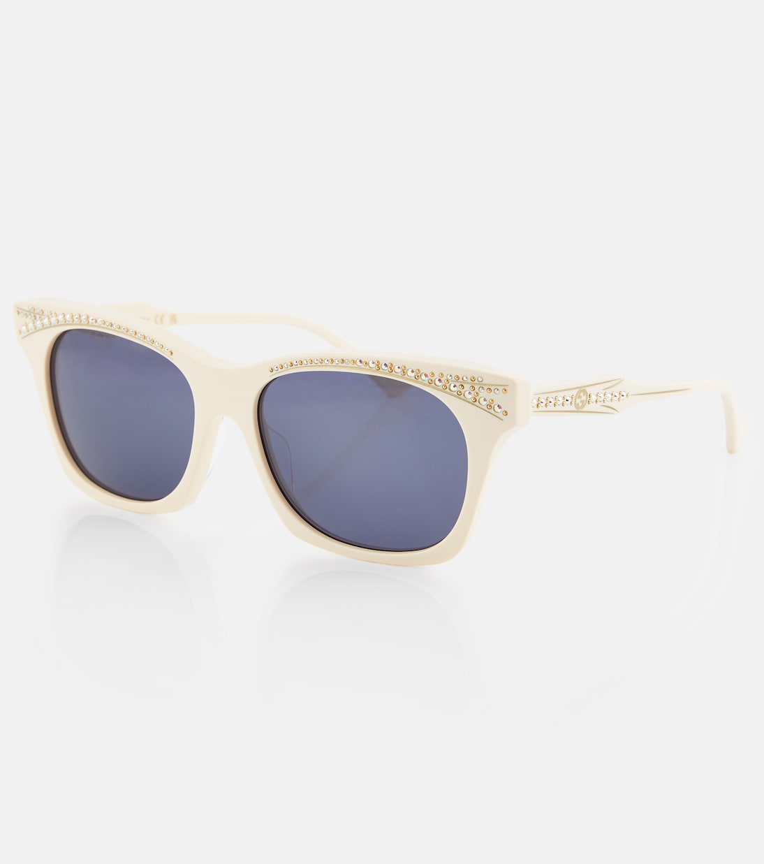 Occhiali da sole cat-eye con cristalli | Gucci