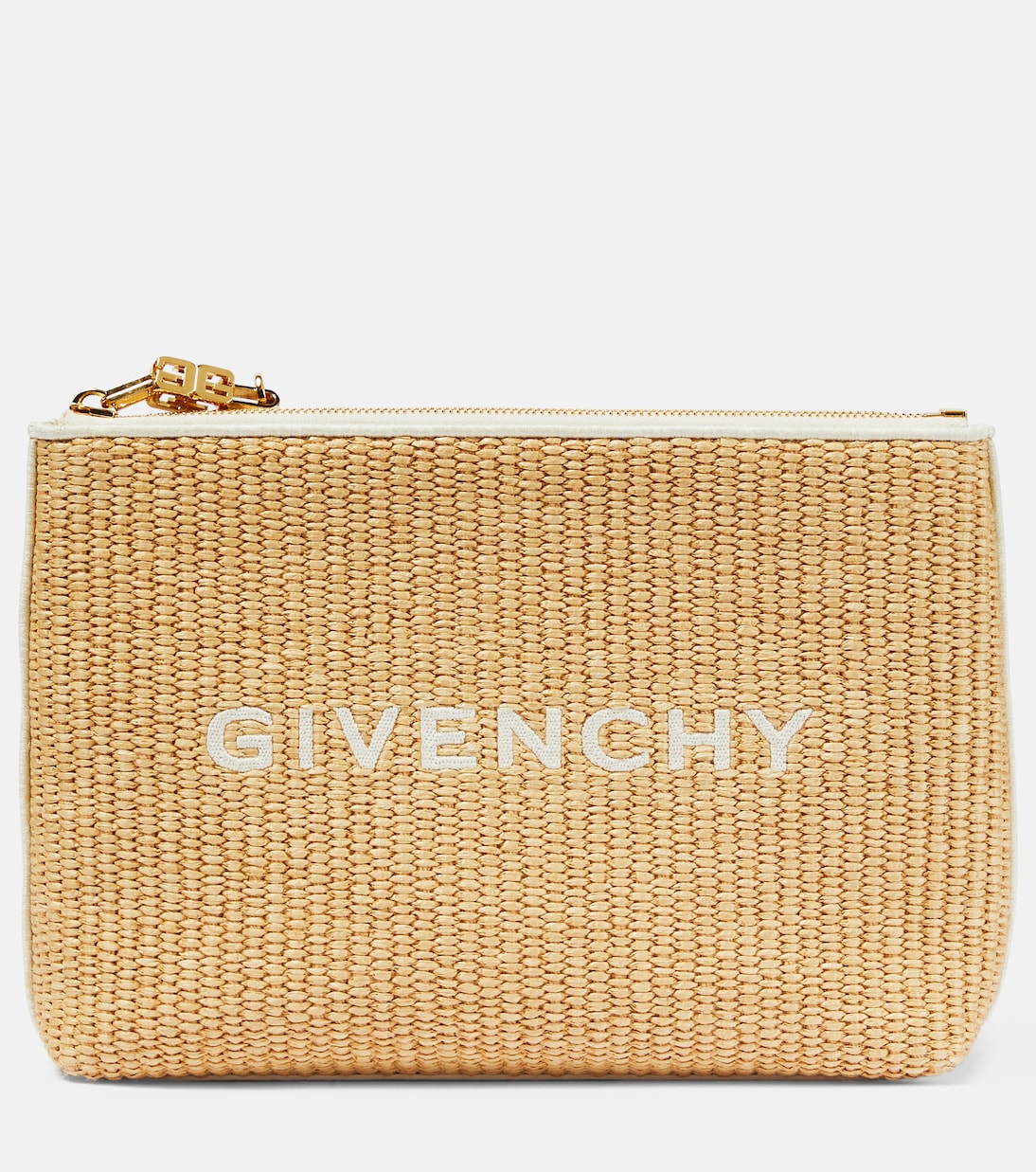 Pochette en raphia à logo | Givenchy