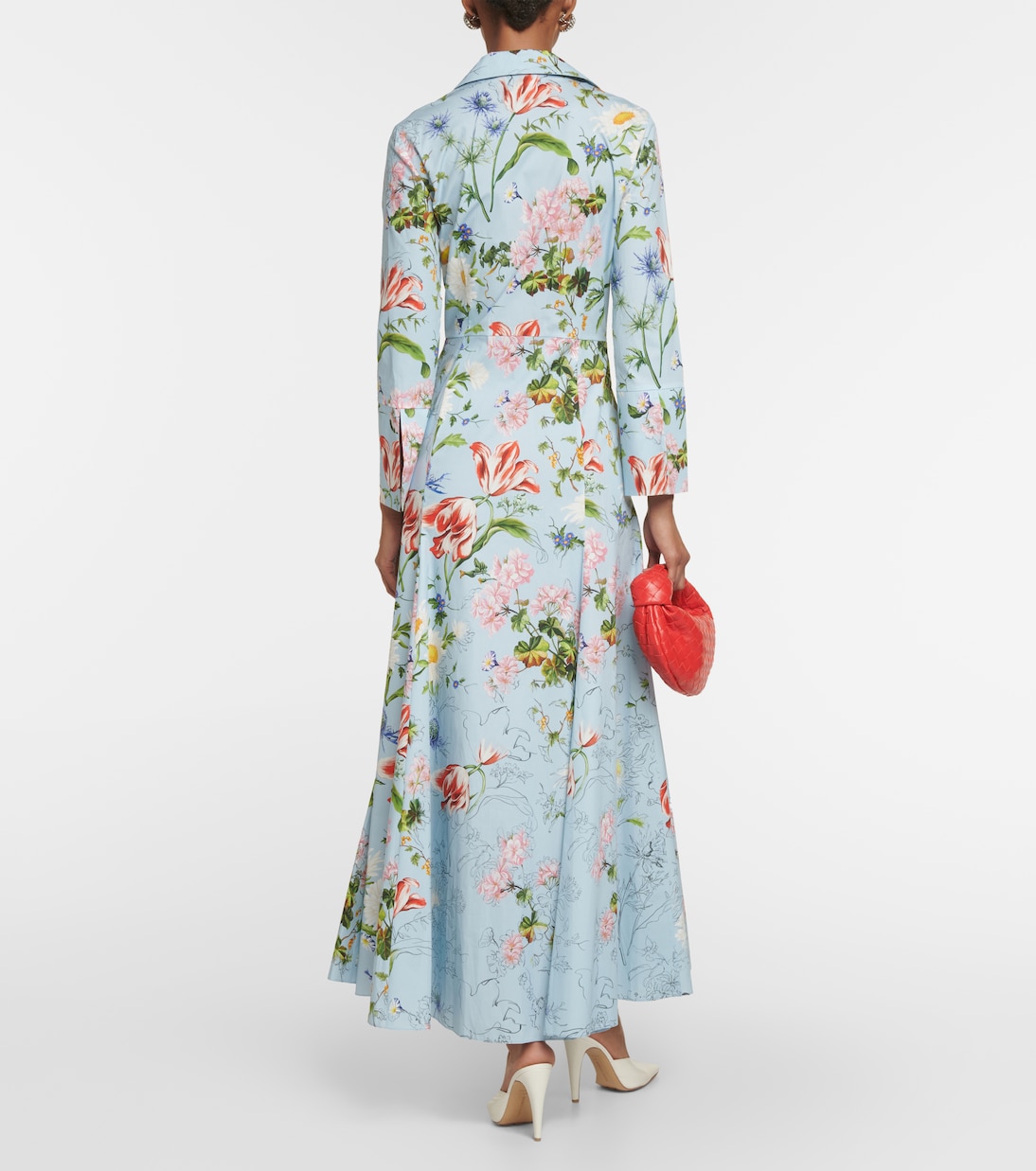 Maxikleid aus einem Baumwollgemisch | Oscar de la Renta