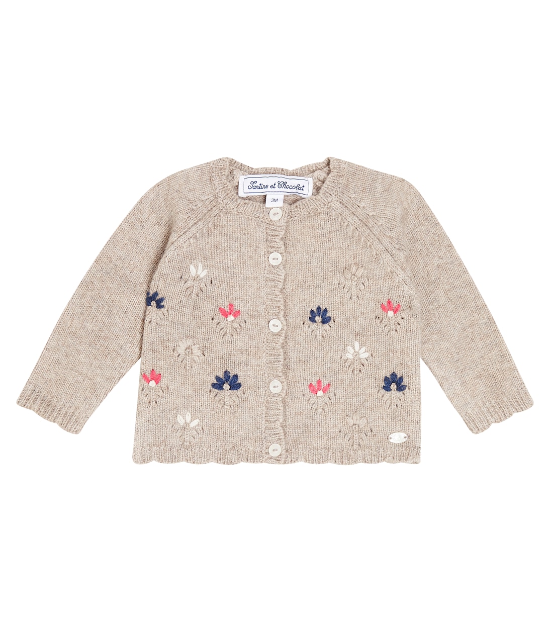 Baby - Cardigan in misto lana con ricamo | Tartine et Chocolat