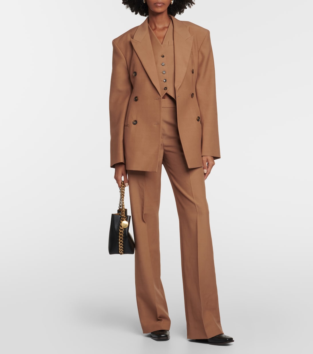 Weite High-Rise-Hose aus Wolle | Stella McCartney