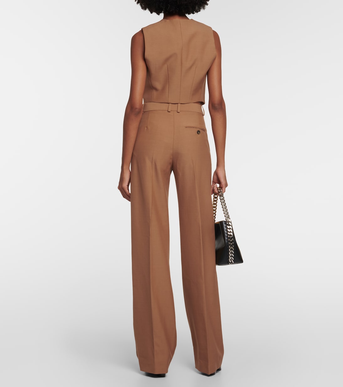 Weite High-Rise-Hose aus Wolle | Stella McCartney