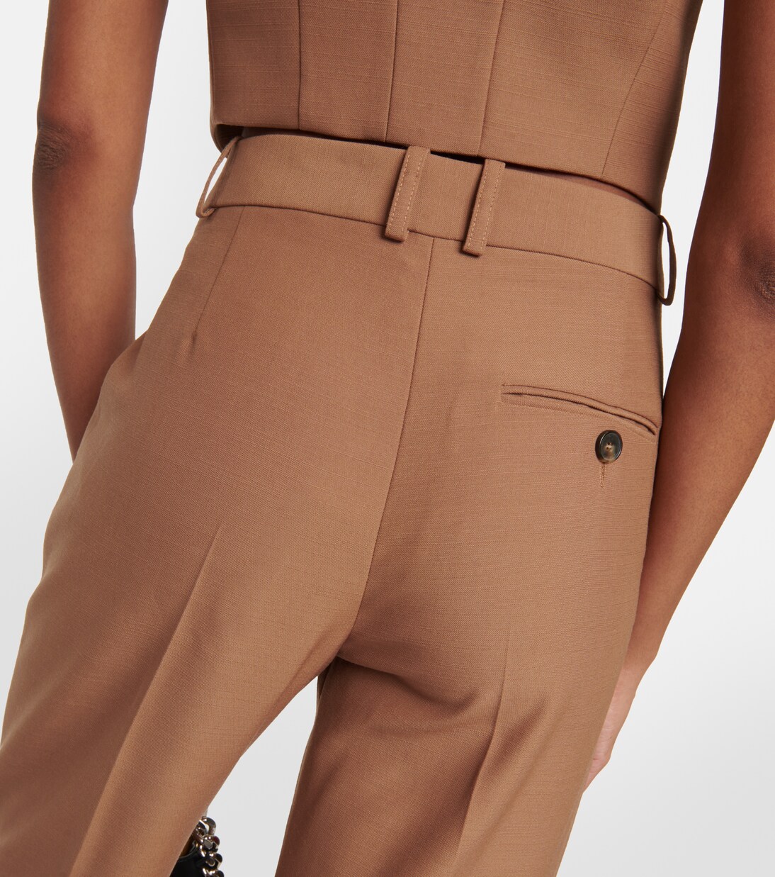Weite High-Rise-Hose aus Wolle | Stella McCartney