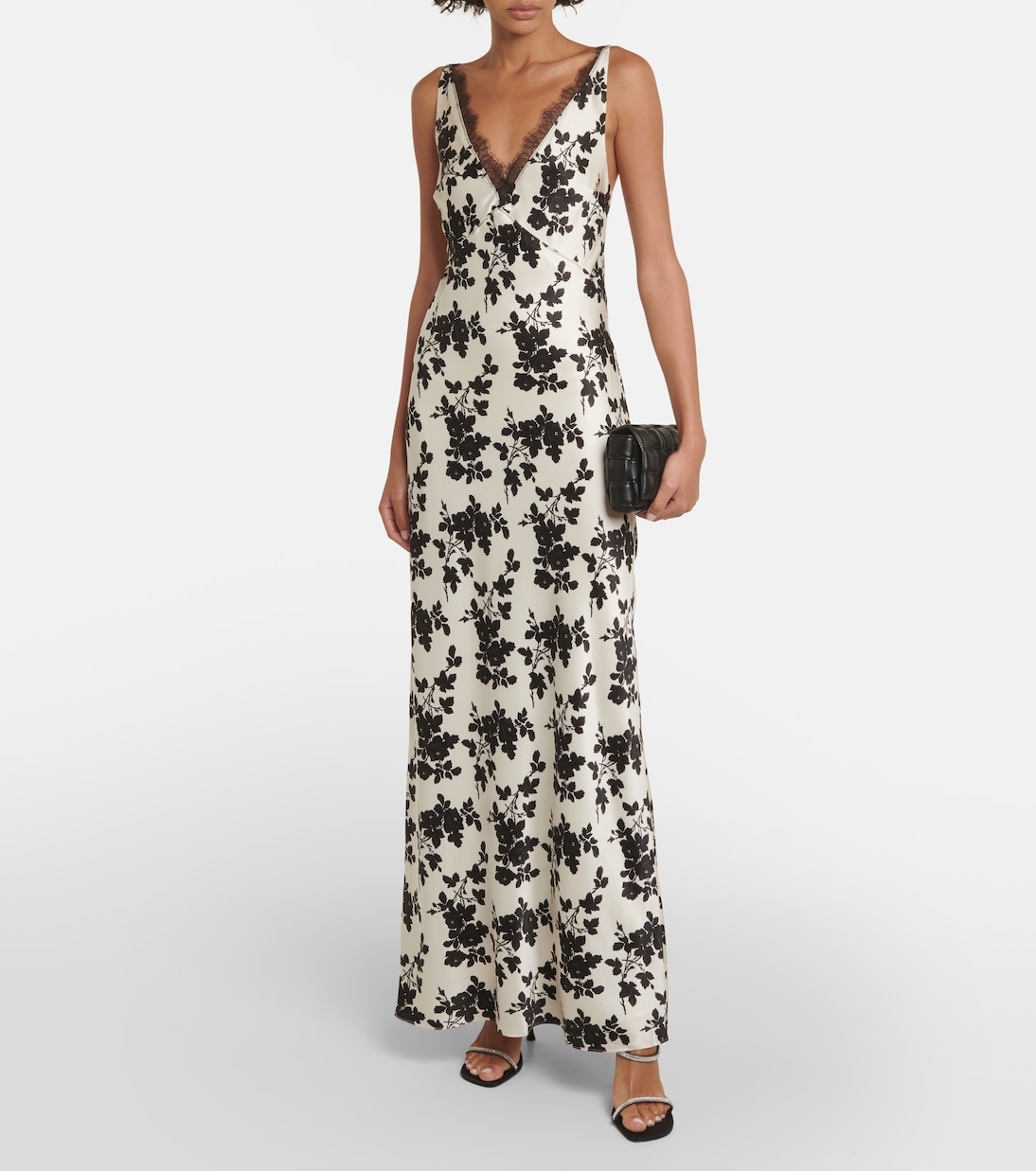 Robe longue Hamina en soie mélangée à fleurs | Veronica Beard