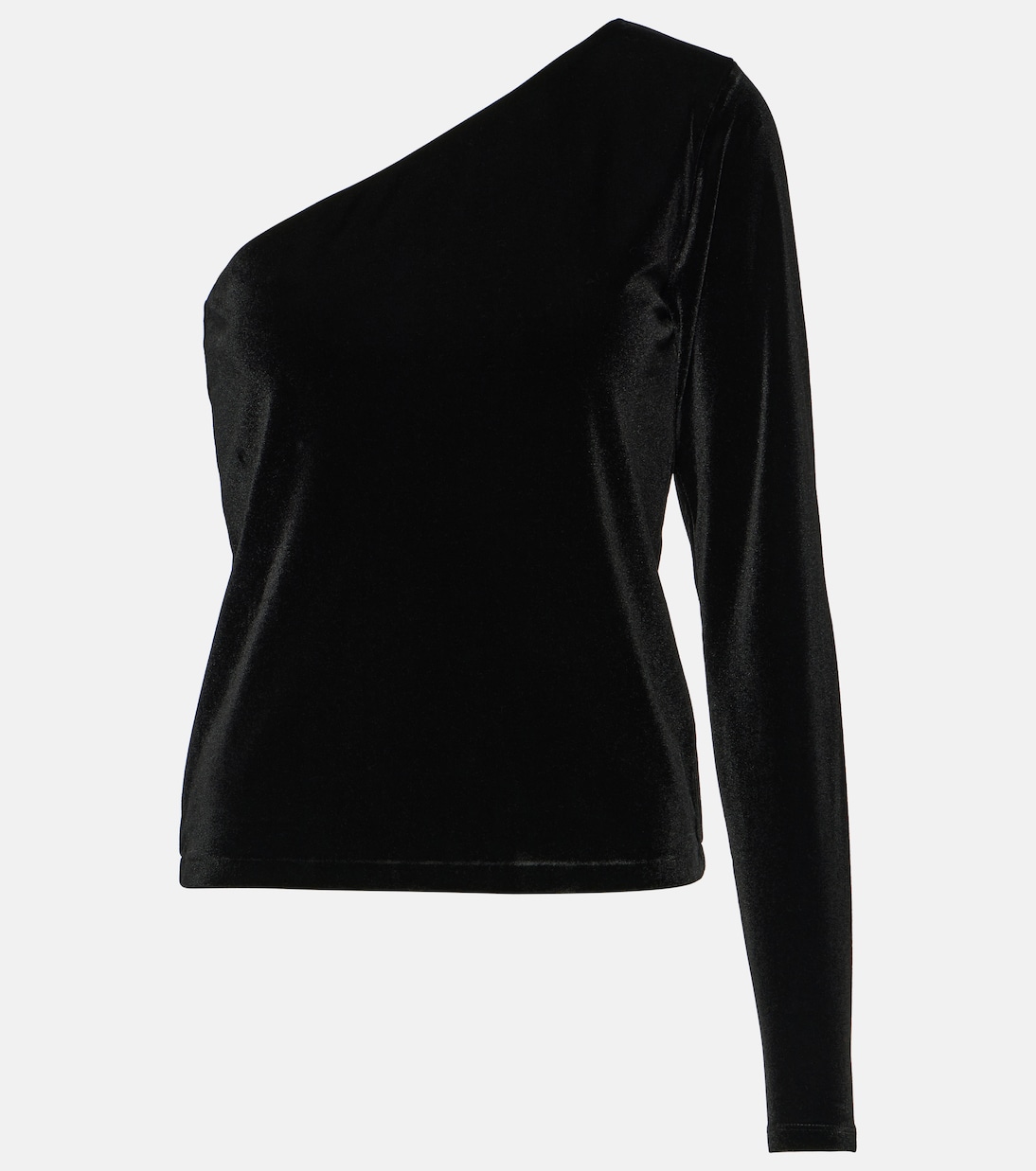 One-shoulder velvet top | Polo Ralph Lauren