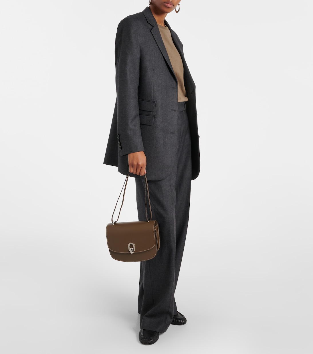 Schultertasche Tondo 22 aus Leder | Savette