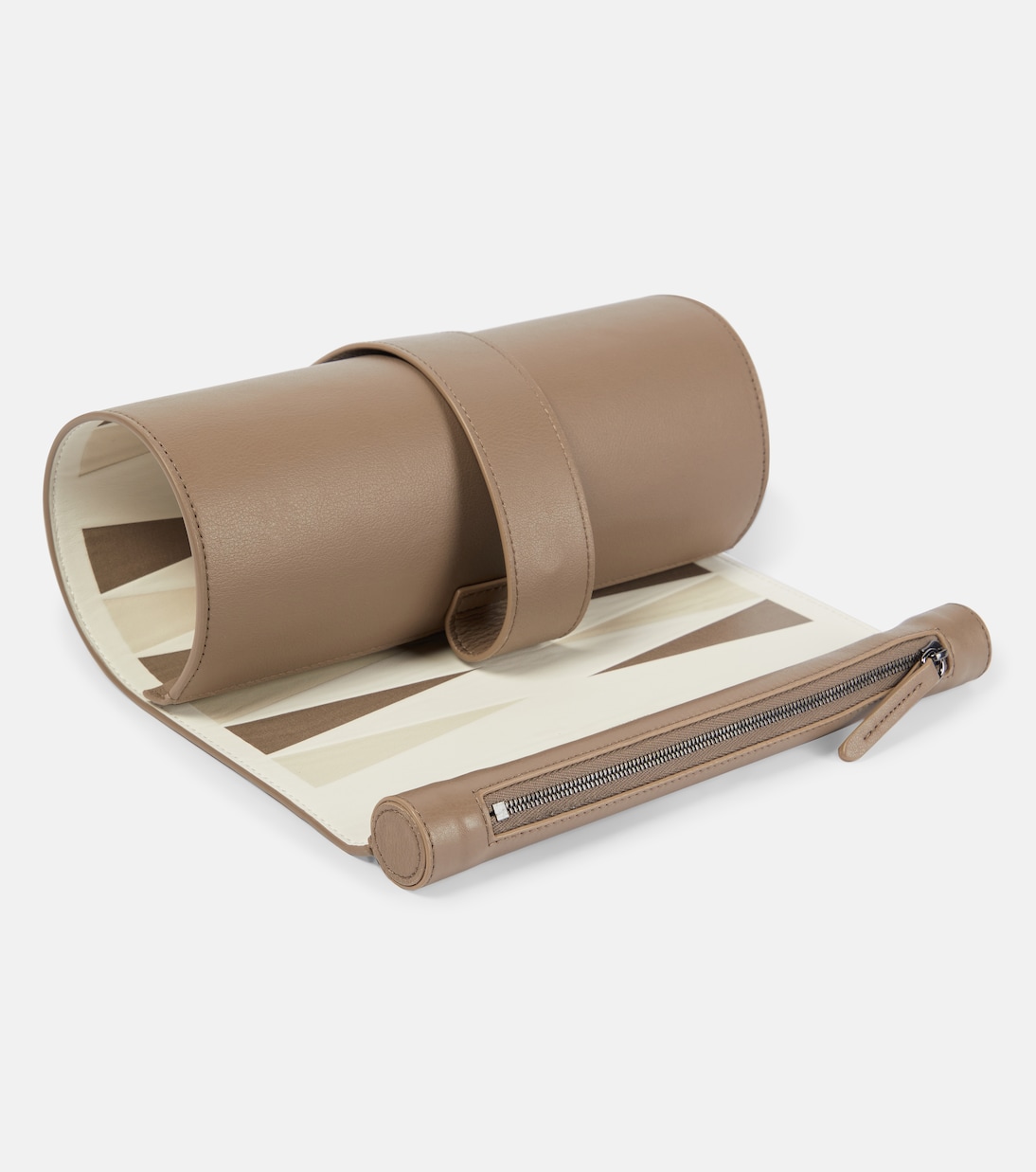 Portable leather backgammon set | Brunello Cucinelli
